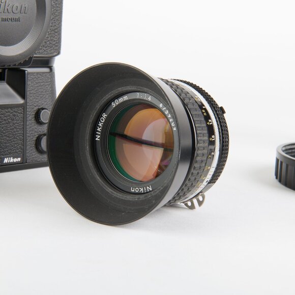 Nikon F3 HP 35mm PRO Film Camera Kit MD-4, Ai 50mm f 1.4, TC-201 NEAR MINT!!! - Picture 9 of 15